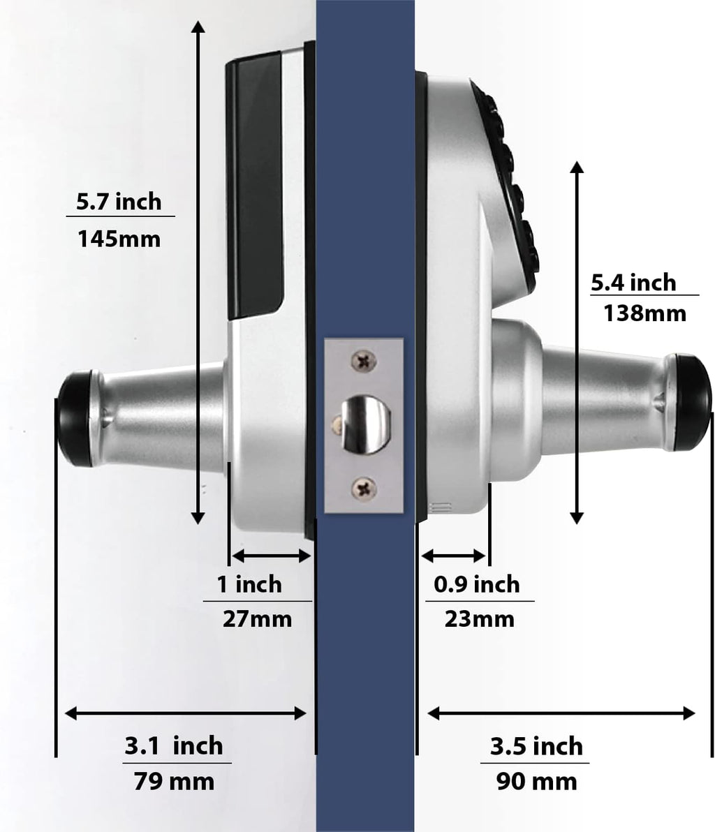 Smart Biometric Fingerprint Door Lock with Wifi, Keypad, and Bluetooth