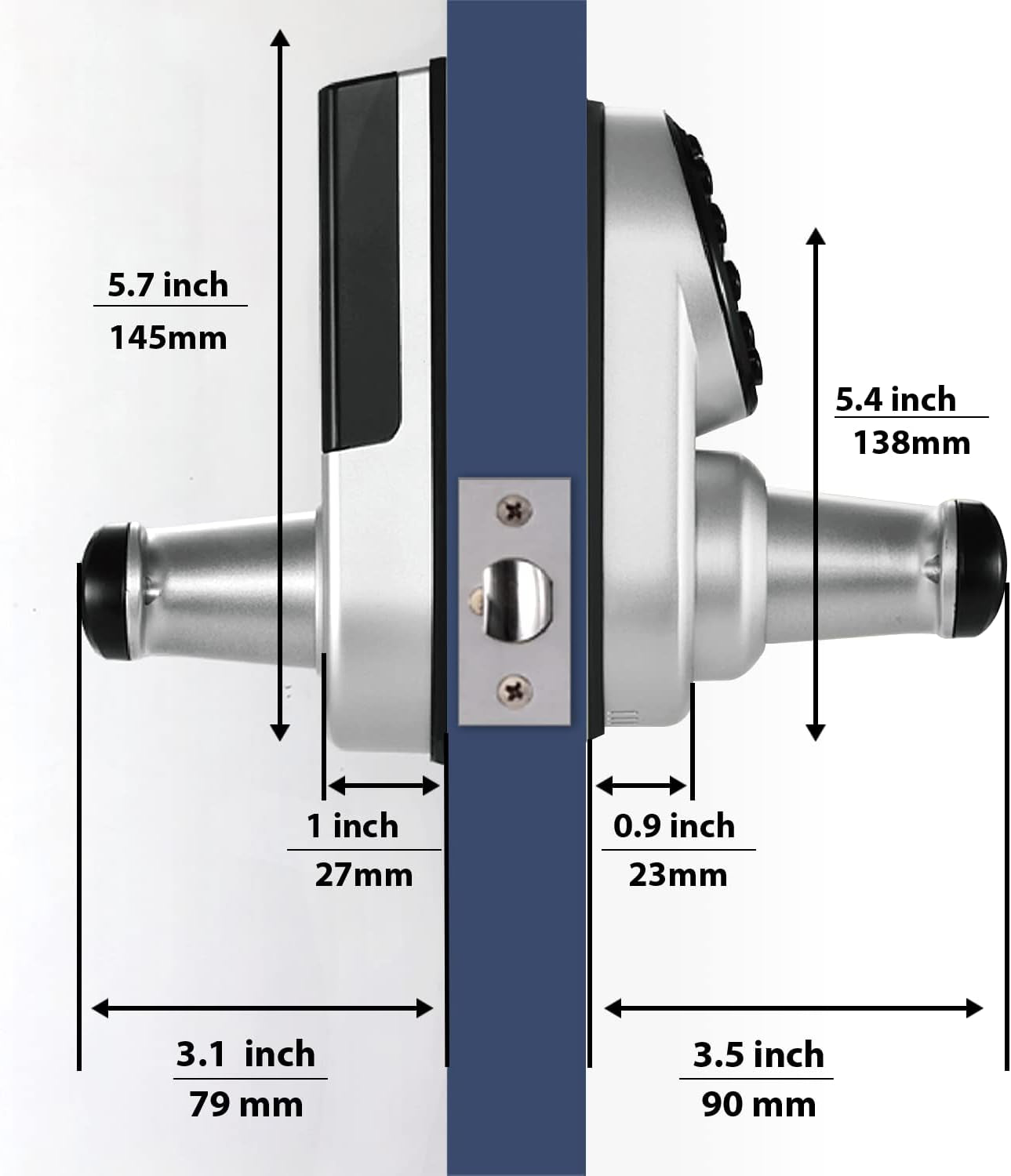 Smart Biometric Fingerprint Door Lock with Wifi, Keypad, and Bluetooth